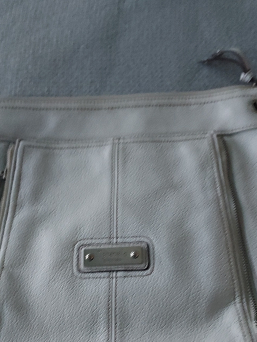 Tignanello Off White Leather Shoulder Bag